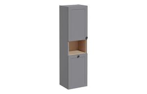 VitrA Root Classic 40cm 2 Door Semi-Tall Unit w/Laundry Basket (LH Hinge) - Matt Grey